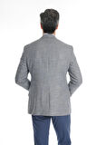 İntersivin Slim Fit Yarım Astarlı Erkek Yazlık Gri Blazer Tek Ceket