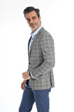 İntersivin Slim Fit Yarım Astarlı Erkek Yazlık Siyah Blazer Tek Ceket
