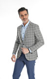 İntersivin Slim Fit Yarım Astarlı Erkek Yazlık Siyah Blazer Tek Ceket