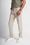 İntersivin Slim Fit Likralı Bel İpli ve Lastikli Erkek Jogger Pantolon