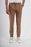 İntersivin Slim Fit Likralı Bel İpli ve Lastikli Camel Erkek Jogger Pantolon