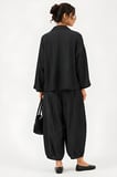 Lili Woman Kadın Siyah Krinkle Dokulu Oversize İkili Takım 50970