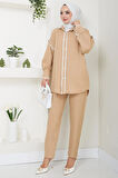 Nakış İşlemeli İkili Takım Camel HM2491