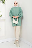 Balon Kol Triko Tunik Mint HM2519