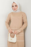 Garnili Merserize Triko Elbise Camel HM2602