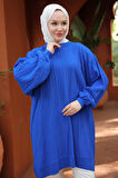 Balon Kol Triko Tunik Saks HM2519