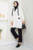 Oversize Buklet Kaban Beyaz HM2657