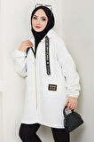 Oversize Buklet Kaban Beyaz HM2657