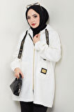 Oversize Buklet Kaban Beyaz HM2657