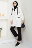 Oversize Buklet Kaban Beyaz HM2657