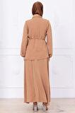 Beli Bağlamalı Etekli Ayrobin Takım Camel HM2734