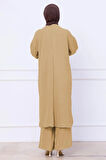 Uzun Tunikli Ayrobin Takım Camel HM2770