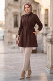 Bağlamalı Cepli Tunik Kahverengi HM2911