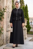Ceketli Kolsuz Elbiseli İkili Takım Siyah HM2922