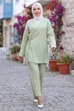 Yandan Bağlamalı Kimono Takım Mint HM2935
