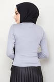 Balıkçı Yaka Body Gri