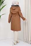 Süs Cepli İçi Kürklü Mont Taba HM2322