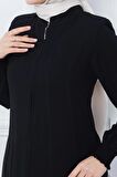 Parçalı Mevlana Ferace Siyah HM2362