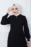 Parçalı Mevlana Ferace Siyah HM2362