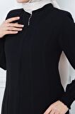 Parçalı Mevlana Ferace Siyah HM2362