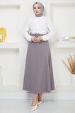 Kemerli Mevlana Etek Gri HM2370