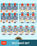 Wanpy Kedi Maması 18'li Tavuklu Mavi Set