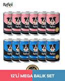 Reflex Plus Köpek Maması 12'li Mega Balık Set