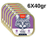 Wanpy Kedi 40g 6'lı Ton Balıklı & Karidesli Alutray Yaş Mama