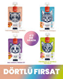 Wanpy Kedi Et Ezmesi 4x90gr 4 Lezzet Mix Paket 
