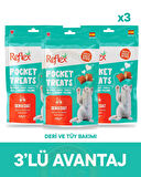 Reflex Pocket Treats Deri ve Tüy Bakımı için Kedi Ödül Maması 3lü Fırsat 3x60gr
