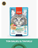 Wanpy Pouch Ton Balıklı Tavuklu Yaş Kedi Maması 10x70gr