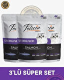Felicia Pouch Kısırlaştırılmış Somonlu Yaş Kedi Maması 3x85gr
