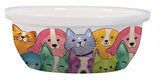 M-Pets Petjoy Feedme Bowl Seramik Mama Kabı Mix Color 300 ml