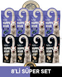 Reflex Plus Happy Hour 8'li Kedi Maması Süper Set 8x60gr
