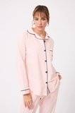 MARISILK™ SEASTRIPE Premium Dokuma Uzun Kollu Uzun Pantolonlu Kadın Pijama & Lounge Takımı