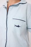 MARISILK™ Kadın Yazlık Şortlu Crop Gömlekli Pijama & Lounge Takımı