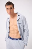MARISILK™ SEASTRIPE Premium Dokuma Uzun Kollu Uzun Paçalı Erkek Pijama Takımı