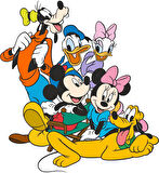 Maki Home Kız Çocuk Disney Arkadaslar Baskılı Gri Tshirt 5 6 7 8 9 10 11 12 13 14 yaş