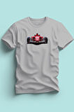 Maki Home Erkek Çocuk  Formula Kırmızı Yarış Arabası Baskılı Gri Tshirt 5 6 7 8 9 10 11 12 13 14 yaş tişört