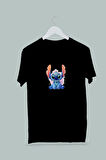 Maki Home Kız Çocuk Lilo Sticth II Baskılı Siyah Tshirt 5 6 7 8 9 10 11 12 13 14 yaş