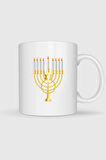  Hanukkah Menorah Yahudi Bayramı Tasarımlı Kupa Bardak