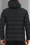 Qawwa Erkek  Polarlı Su Ve Rüzgar Geçirmez Kapüşonlu Kışlık Spor Şişme Mont RQDM-190