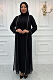 Amine Hüma Lavin Tesettür Abiye Siyah