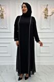 Amine Hüma Lavin Tesettür Abiye Siyah