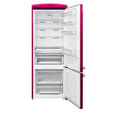 Vestel NFK52001 Pembe Retro Kombi Buzdolabı