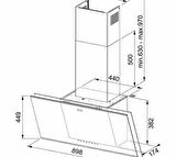 Franke 330.0682.352 Mythos Pro Fmy 907 Fm Bk/Xs Inox Frame Davlumbaz