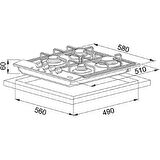 Franke 1060489620 Ocak Lınear Fhnl 604 4G Xs E Ocak