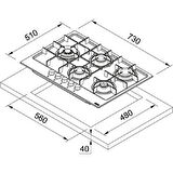 Franke 1060554382 Ocak Marıs Fhma 755 4G Dcl Xs  Ocak