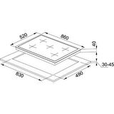 Franke 1060490180 Ocak New Glass Lınear Fhng 905 4G Tc Bk C Siyah Cam Ocak