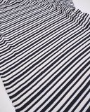 Ekru Siyah Triko Örme Kumaş Yumuşak Esnek Dökümlü Hırkalık & Kazaklık 130x230cm